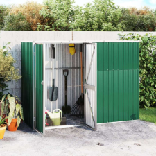 vidaXL Kerti szerszámtároló 225x89x161 cm, zöld, horganyzott acél kerti tárolás