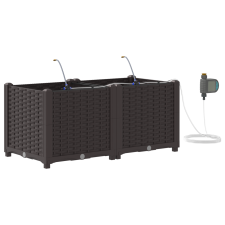 vidaXL Kerti Virágágyások Öntözőrendszerrel 2 db Barna (42002822) kerti tárolás