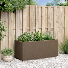 vidaXL Kerti virágtartó doboz Barna 80 x 36 x 35 cm PP kerti tárolás