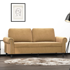vidaXL kétszemélyes barna bársony kanapé 140 cm bútor