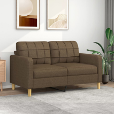 vidaXL Kétszemélyes barna szövetkanapé 140 cm bútor