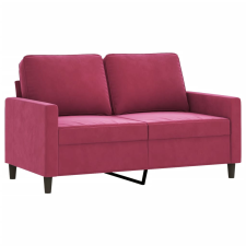 vidaXL kétszemélyes bordó bársony kanapé 120 cm (359193) bútor