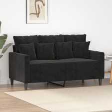 vidaXL kétszemélyes fekete bársony kanapé 120 cm bútor