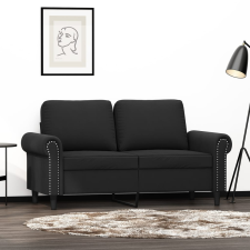 vidaXL kétszemélyes fekete bársony kanapé 120 cm bútor
