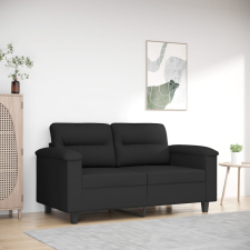 vidaXL kétszemélyes fekete mikroszálas szövetkanapé 120 cm bútor