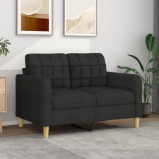 vidaXL kétszemélyes fekete szövetkanapé 120 cm bútor