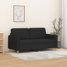 vidaXL kétszemélyes fekete szövetkanapé 140 cm bútor