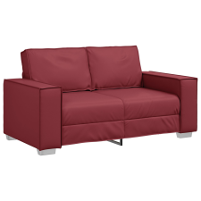 vidaXL Kétszemélyes Kanapé Bordó 120 cm Műbőr (4105048) bútor