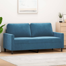 vidaXL kétszemélyes kék bársony kanapé 140 cm bútor