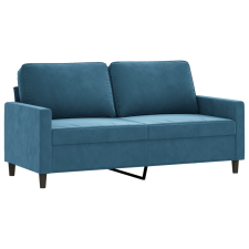 vidaXL kétszemélyes kék bársony kanapé 140 cm (359208) bútor