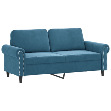 vidaXL kétszemélyes kék bársony kanapé 140 cm (359538) bútor