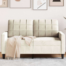 vidaXL kétszemélyes krémszínű bársony kanapé 120 cm bútor