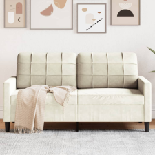 vidaXL kétszemélyes krémszínű bársony kanapé 140 cm bútor