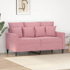 vidaXL kétszemélyes rózsaszín bársony kanapé 120 cm bútor