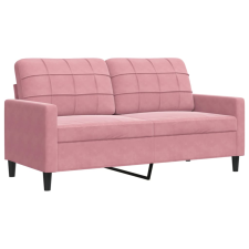 vidaXL kétszemélyes rózsaszín bársony kanapé 140 cm (4007627) bútor