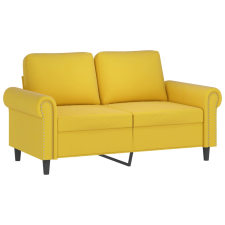 vidaXL kétszemélyes sárga bársony kanapé 120 cm (359525) bútor
