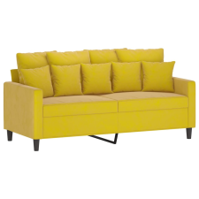 vidaXL kétszemélyes sárga bársony kanapé 140 cm (359309) bútor