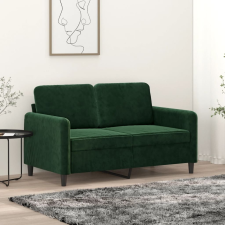 vidaXL kétszemélyes sötétzöld bársony kanapé 120 cm bútor