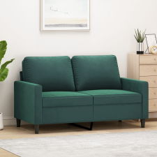 vidaXL kétszemélyes sötétzöld bársony kanapé 120 cm bútor