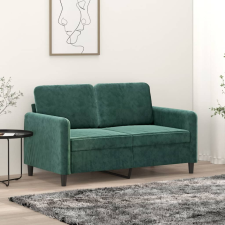 vidaXL kétszemélyes sötétzöld bársony kanapé 120 cm bútor
