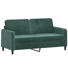 vidaXL kétszemélyes sötétzöld bársony kanapé 140 cm (359444) bútor