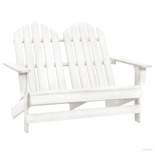 vidaXL kétszemélyes tömör fehér fenyőfa kerti adirondack szék kerti bútor