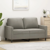 vidaXL kétszemélyes világosszürke bársony kanapé 120 cm