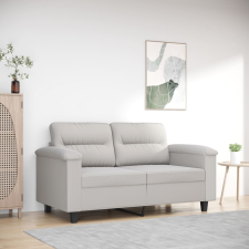 vidaXL kétszemélyes világosszürke mikroszálas szövetkanapé 120 cm bútor