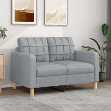 vidaXL kétszemélyes világosszürke szövetkanapé 120 cm bútor