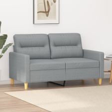 vidaXL Kétszemélyes világosszürke szövetkanapé 120 cm bútor