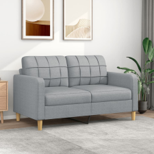 vidaXL kétszemélyes világosszürke szövetkanapé 140 cm bútor