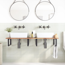 vidaXL kezeletlen tömör akácfa fürdőszobapult 140x50x2 cm fürdőszoba bútor