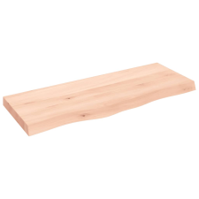 vidaXL kezeletlen tömör tölgyfa fali polc 100x40x(2-6) cm (363565) bútor