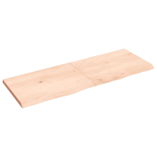 vidaXL kezeletlen tömör tölgyfa fali polc 140x50x(2-4) cm (363584) bútor