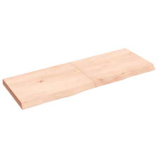 vidaXL kezeletlen tömör tölgyfa fali polc 140x50x(2-6) cm (363585) bútor