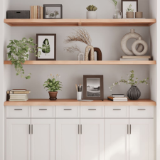 vidaXL kezeletlen tömör tölgyfa fali polc 160x60x(2-4) cm bútor