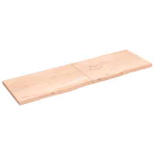 vidaXL kezeletlen tömör tölgyfa fali polc 200x60x(2-4) cm (363610) bútor
