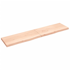vidaXL kezeletlen tömör tölgyfa fali polc 220x50x(2-6) cm (363617) bútor