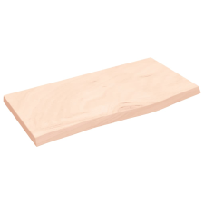 vidaXL kezeletlen tömör tölgyfa fali polc 60x30x(2-4) cm (363525) bútor