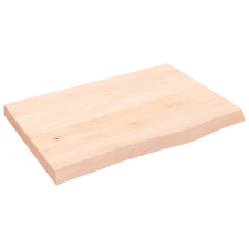 vidaXL kezeletlen tömör tölgyfa fali polc 60x40x(2-4) cm (363528) bútor