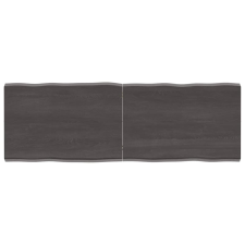 vidaXL kezelt sötétszürke tömör tölgyfa asztallap 120x40x4 cm bútor