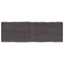 vidaXL kezelt sötétszürke tömör tölgyfa asztallap 120x40x6 cm bútor