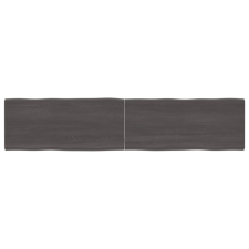 vidaXL Kezelt sötétszürke tömör tölgyfa asztallap 180x40x4 cm bútor