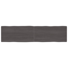 vidaXL Kezelt sötétszürke tömör tölgyfa asztallap 200x50x6 cm bútor