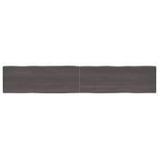 vidaXL Kezelt sötétszürke tömör tölgyfa asztallap 220x40x4 cm bútor