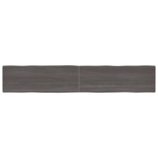 vidaXL kezelt sötétszürke tömör tölgyfa asztallap 220x40x6 cm bútor