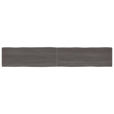 vidaXL Kezelt sötétszürke tömör tölgyfa asztallap 220x40x6 cm bútor