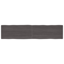vidaXL Kezelt sötétszürke tömör tölgyfa asztallap 220x50x6 cm bútor