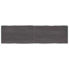 vidaXL kezelt sötétszürke tömör tölgyfa asztallap 220x60x4 cm bútor