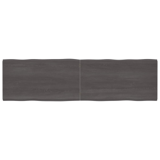 vidaXL Kezelt sötétszürke tömör tölgyfa asztallap 220x60x6 cm bútor
